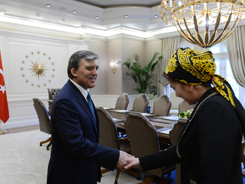 Türkmenistan Kültür Bakanı Mammedova Çankaya Köşkü’nde